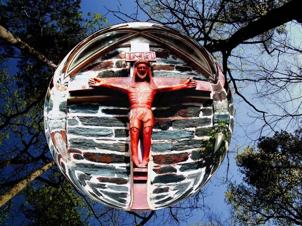 Ιησούς Στη Γυάλινη Μπάλα — Φωτογραφία Αρχείου