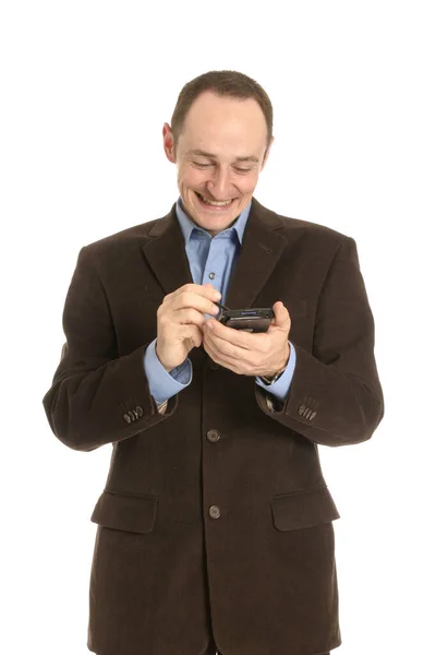 Portrait Laughing Businessman — Stock Photo, Image