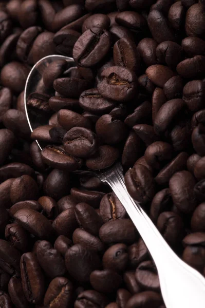 Closeup View Roasted Coffee Beans — Stock Photo, Image