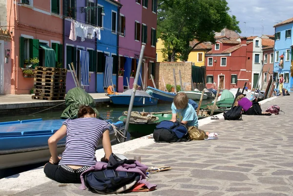 Painting Course Burano — Stock Photo, Image