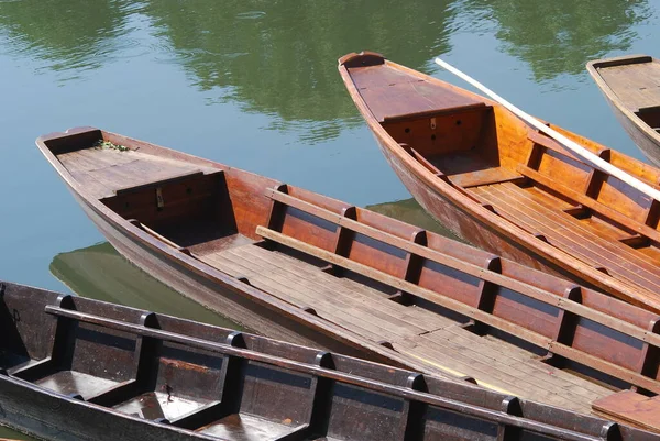 Bateau Bois Sur Rivière — Photo