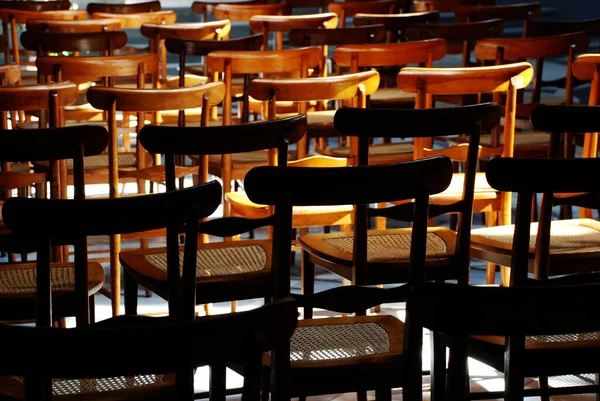 Rows Chairs Church — Stock Photo, Image