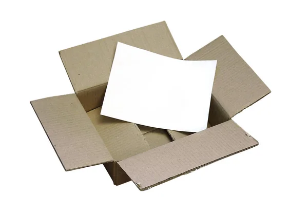 Beyaz Arkaplanda Boş Kağıt Kartları — Stok fotoğraf