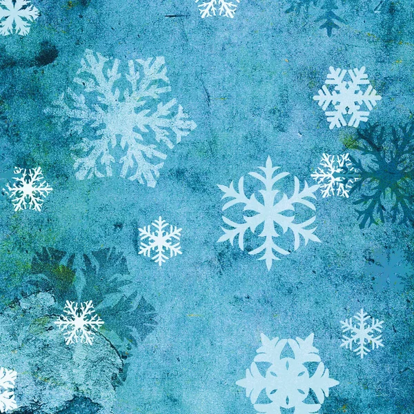 Sněhové Vločky Pozadí Vánoce Nový Rok — Stock fotografie