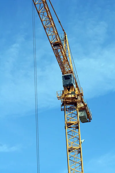 Schilderachtig Uitzicht Bouwplaats Met Kraan — Stockfoto