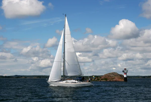 Segling Genom Skärgårdsparadis Sverige — Stockfoto