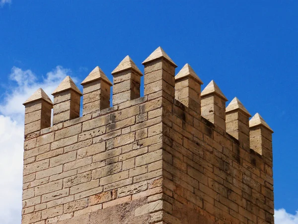 Isto Faz Parte Uma Torre Muro Cidade Que Rodeia Algumas — Fotografia de Stock