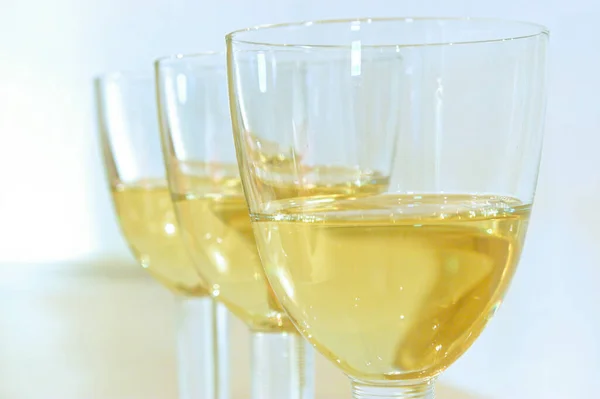 Склянка Шампанського Білому Тлі — стокове фото