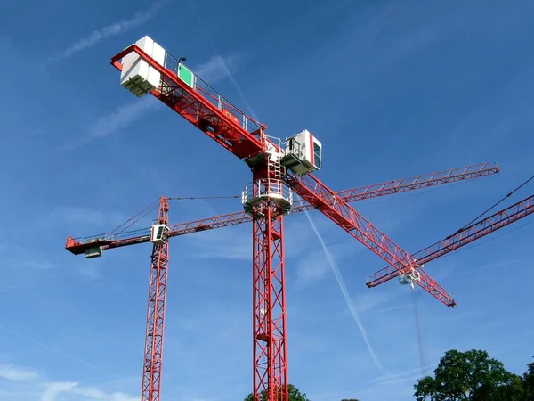 Vue Panoramique Chantier Avec Grue — Photo