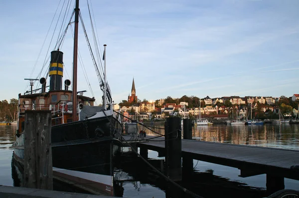 Puerto Flensburg Luz Tarde —  Fotos de Stock