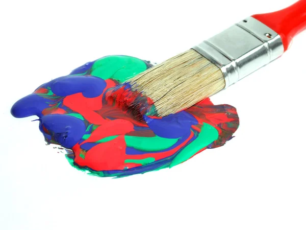 Brush Paint White Background Stock Picture