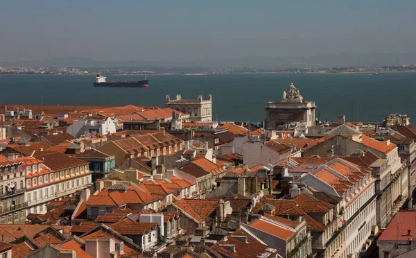 Vista Lisboa Rio Tejo — Fotografia de Stock