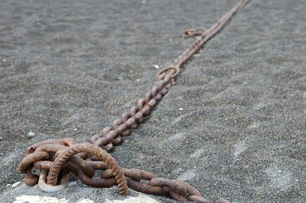 Old Rusty Chain Ground — Stock Photo, Image