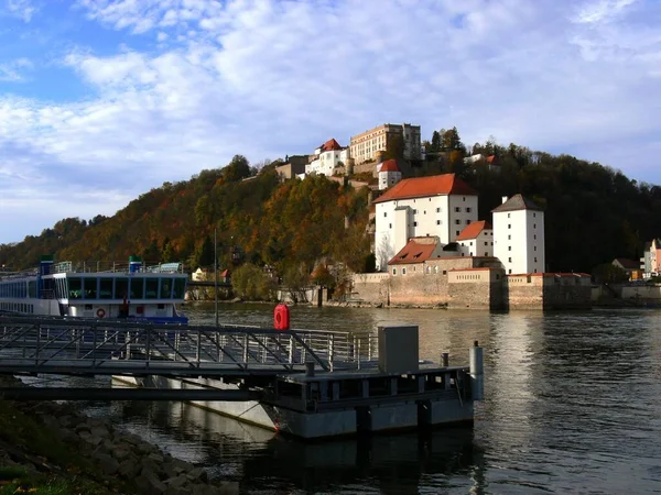 Passau Veste Oberhaus Och Niederhaus — Stockfoto