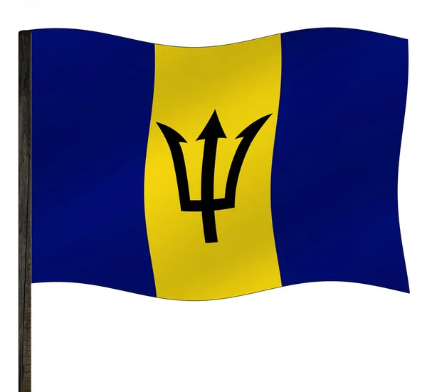 Bandiera Barbados Patriottismo Bandiera Nazionale — Foto Stock