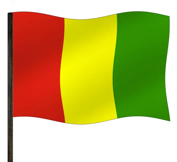 Gine Bayrağı Vatanseverlik Ulusal Bayrak — Stok fotoğraf