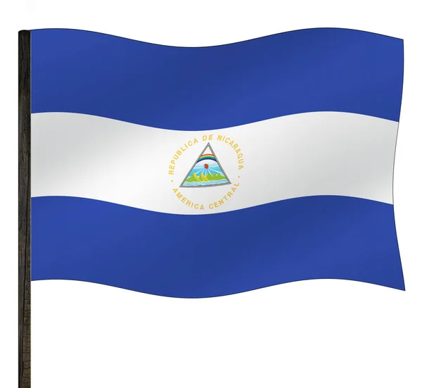 Zászló Nicaragua Patriotizmus Nemzeti Zászló — Stock Fotó