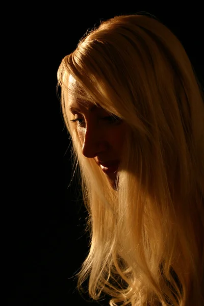 Blonde Jeune Femme Portrait — Photo