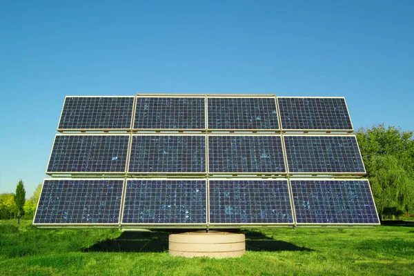 Sistema Energia Solar Geração Eletricidade — Fotografia de Stock