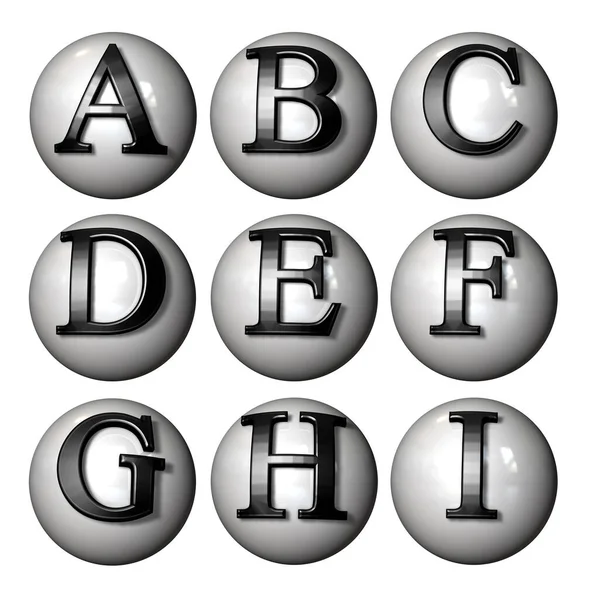 Abc Alphabet Lettres Dactylographiées — Photo