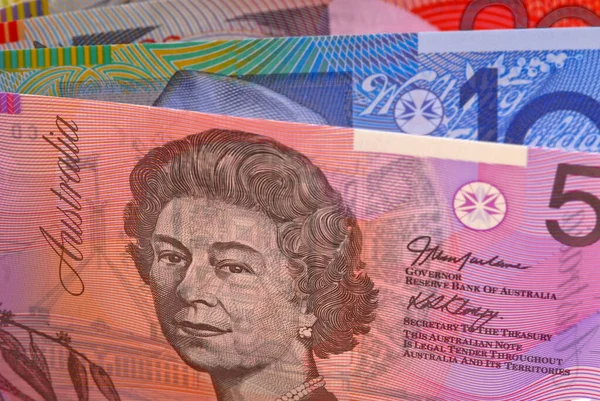 Nota Dólar Dinheiro Dólar Australiano — Fotografia de Stock
