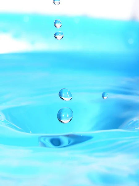 Water Drop Blue Background — Stock Photo, Image