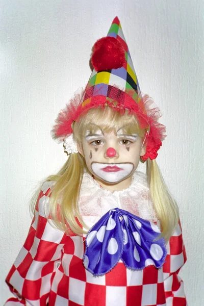 Kind Als Clown — Stockfoto