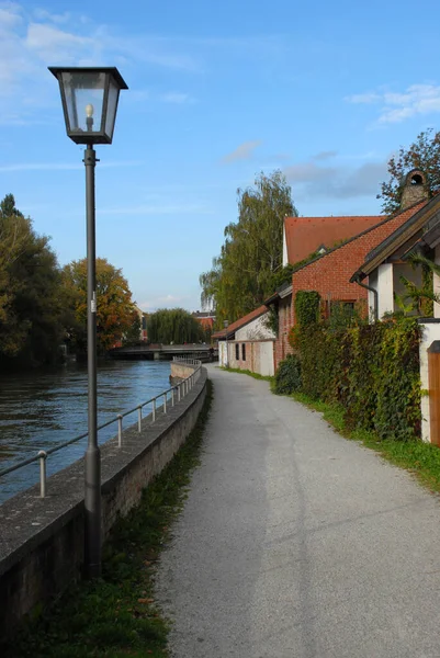 Nad Rzeką Isar — Zdjęcie stockowe