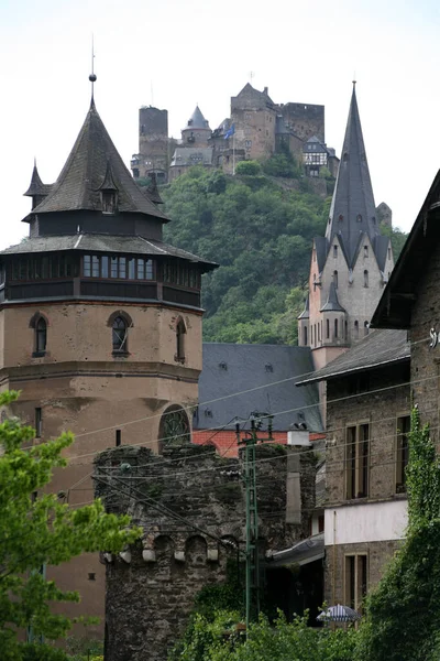 Vista Panorâmica Majestosa Arquitetura Medieval Castelo — Fotografia de Stock