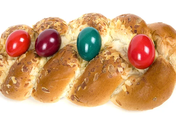 Bröd Och Bullar Vit Bakgrund — Stockfoto