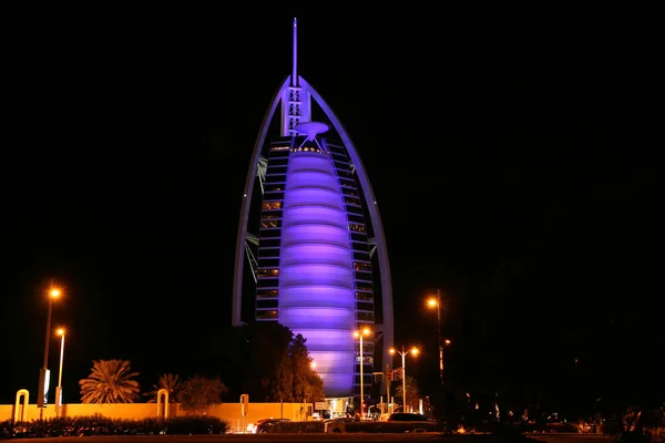 Burj Arab Notte — Foto Stock