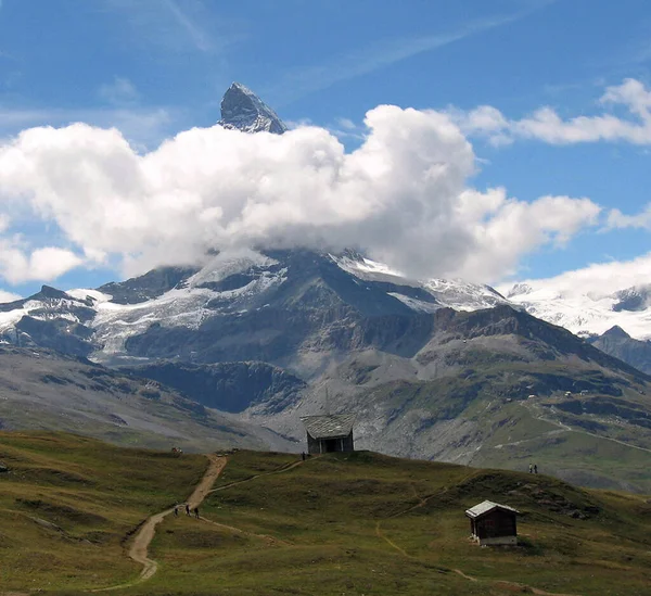 Nature Étonnante Sur Fond Montagnes Des Alpes — Photo