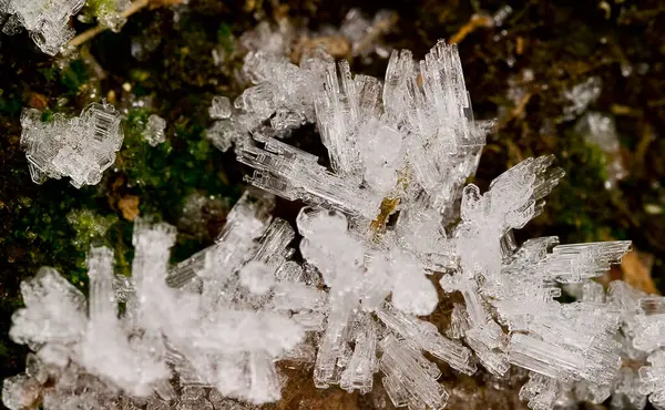 Eiskristalle Winterfrost — Stockfoto