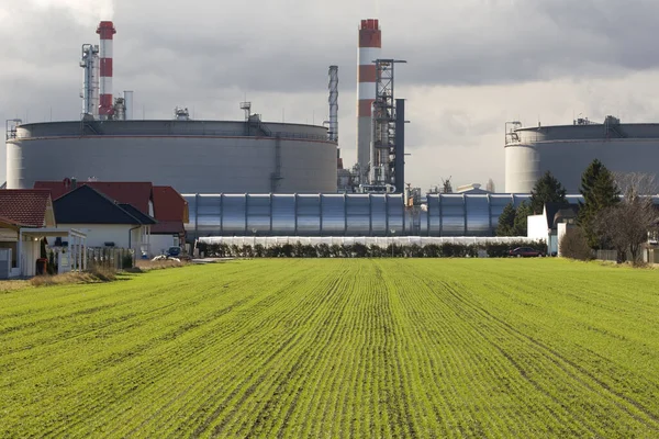 Fabbrica Industriale Con Grande Impianto — Foto Stock