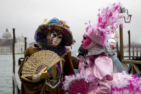 Maska Kostýmy Karneval Benátky Itálie — Stock fotografie