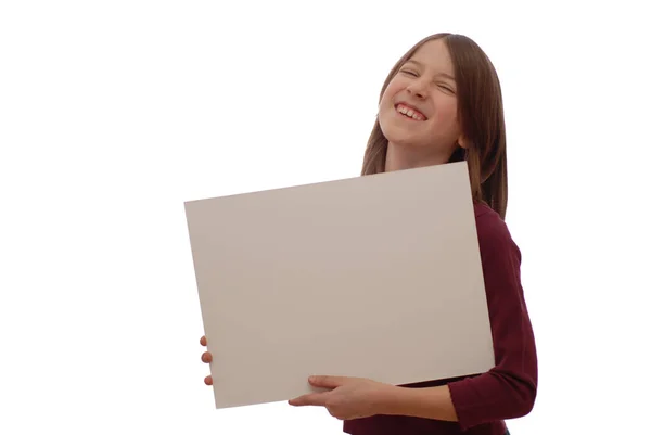 Laughing Girl Shield — Stock Photo, Image