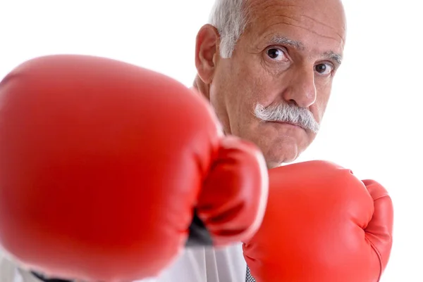 Mann Mit Boxhandschuhen — Stockfoto