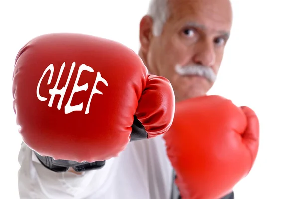 Hombre Con Guantes Boxeo — Foto de Stock