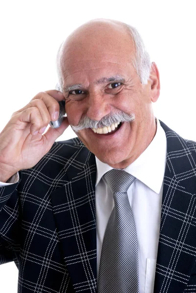 Retrato Empresário Confiante Durante Trabalho — Fotografia de Stock