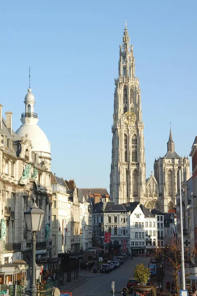 Fachadas Históricas Antwerp Bélgica — Fotografia de Stock