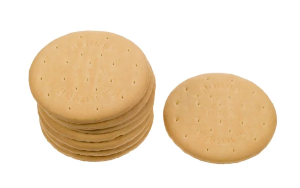 Tea Biscuits White Background — Stock Photo, Image