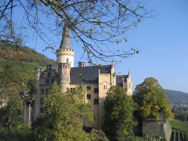 Vista Panorâmica Majestosa Arquitetura Medieval Castelo — Fotografia de Stock