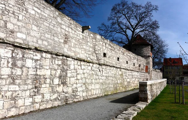 Mhlhausen Deki Şehir Duvarları — Stok fotoğraf