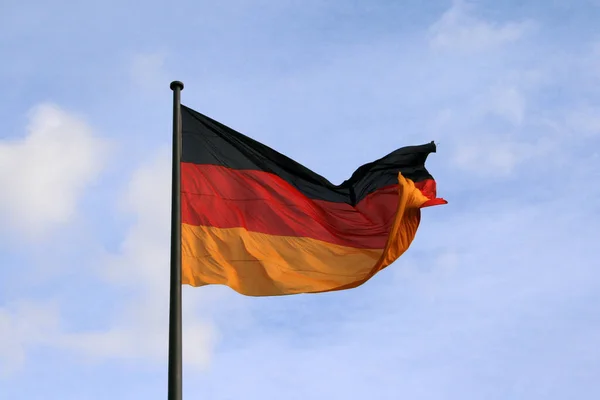 Γερμανική Σημαία Εθνικά Χρώματα Και Πατριωτική Χώρα — Φωτογραφία Αρχείου