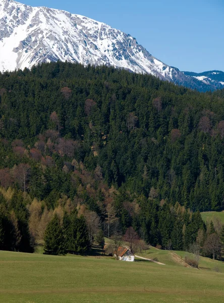 Vista Las Hermosas Montañas Los Alpes — Foto de Stock