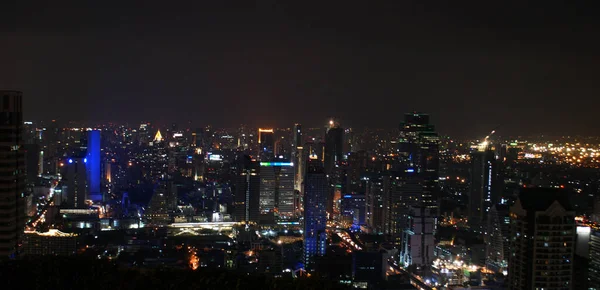 曼谷夜晚的全景 — 图库照片