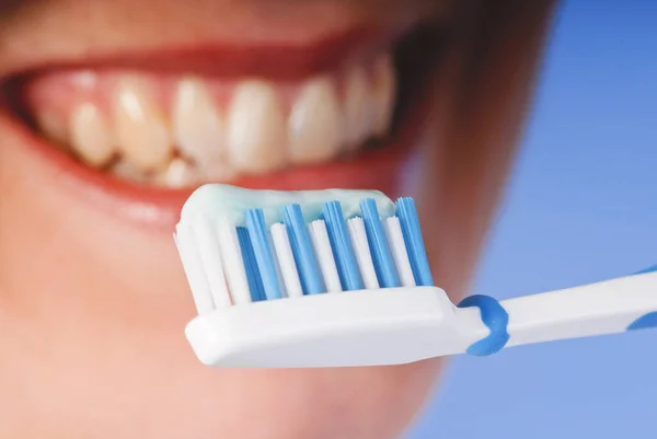 Higiene Dental Cepillo Dientes Cuidado Los Dientes — Foto de Stock
