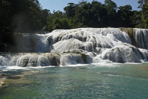 Wasserfälle Agua Azul Chiapas Mexiko — Stockfoto