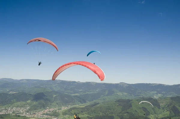 Paragliding Recreational Competitive Adventure Sport — Stock Photo, Image