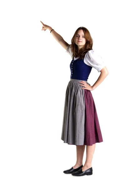 Woman Dirndl Shows — Stock Photo, Image